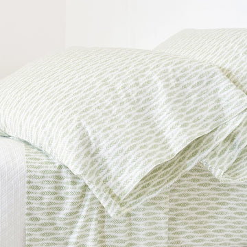 Feather Ogee Sage Pillowcases Pillowcases 