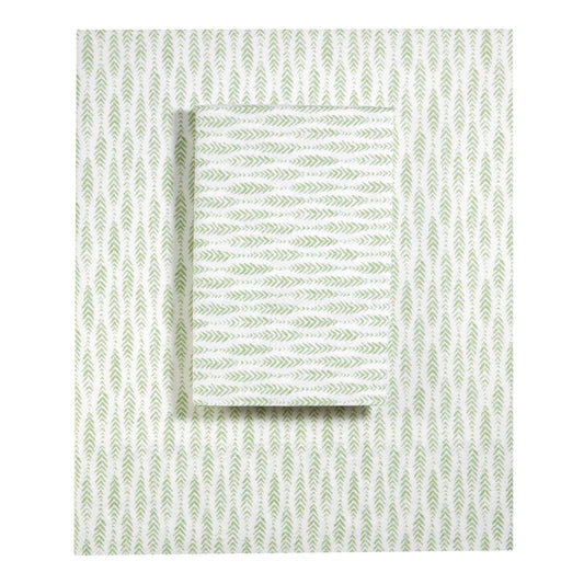 Feather Ogee Sage Sheet Set Sheet Set 