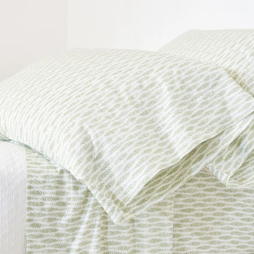 Feather Ogee Sage Sheet Set Sheet Set 