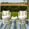 Fiesta Stripe French Blue/Green Handwoven Indoor/Outdoor Rug Rugs 