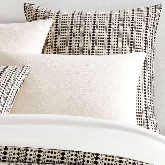 Fira Jacquard Black Coverlet Sham Coverlet Sham 