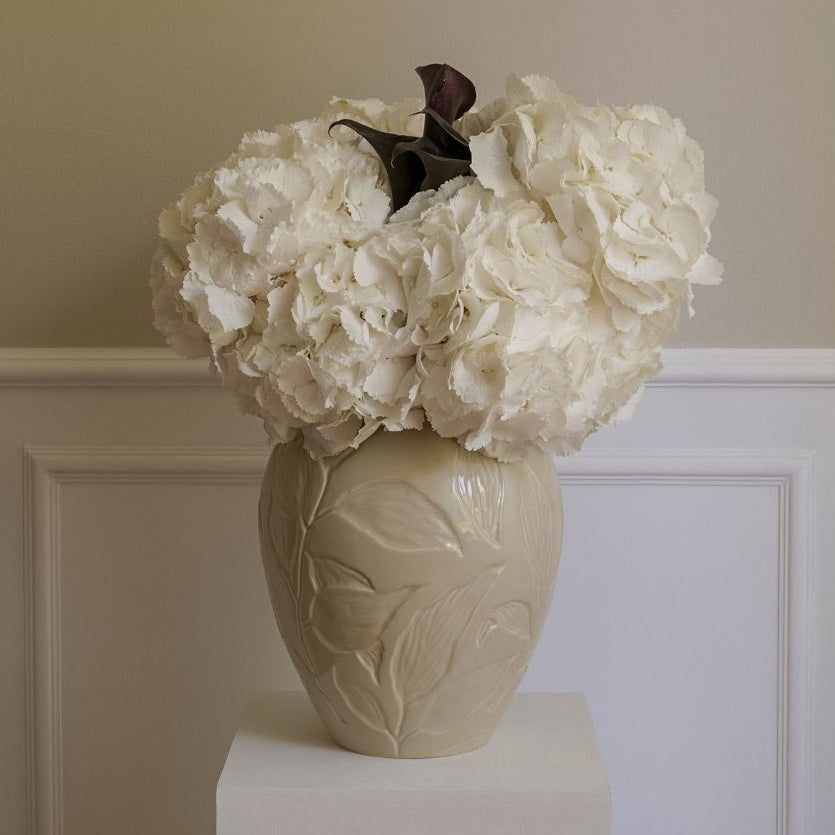 Florita Vase 30cm- Glazed Sandstone Vases, Planters & Jars 