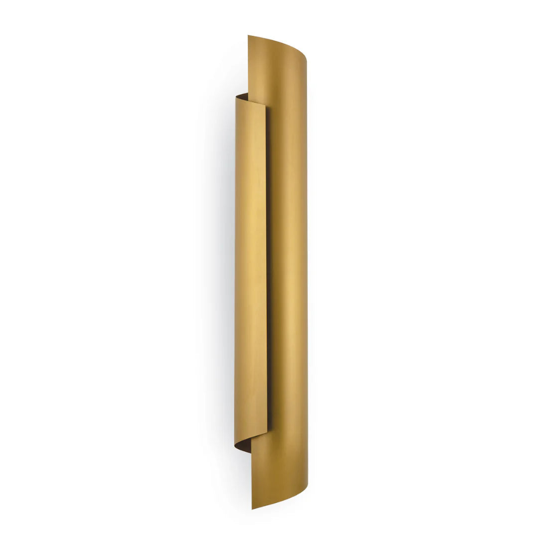 Flute Sconce Wall Sconces Natural Brass 