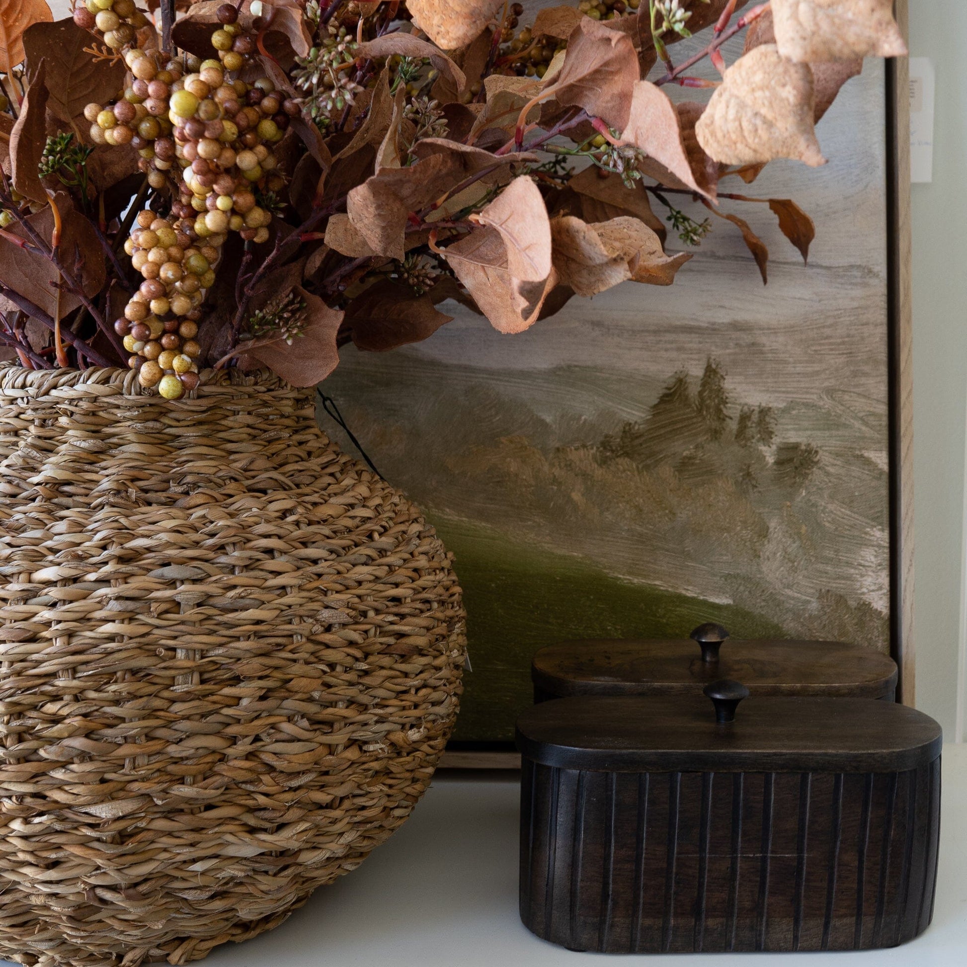 Fluted Mango Wood Box Objects & Accents 