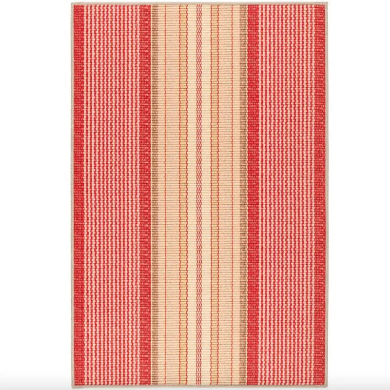 Framboise Ticking Multi Machine Washable Rug WASHABLE 