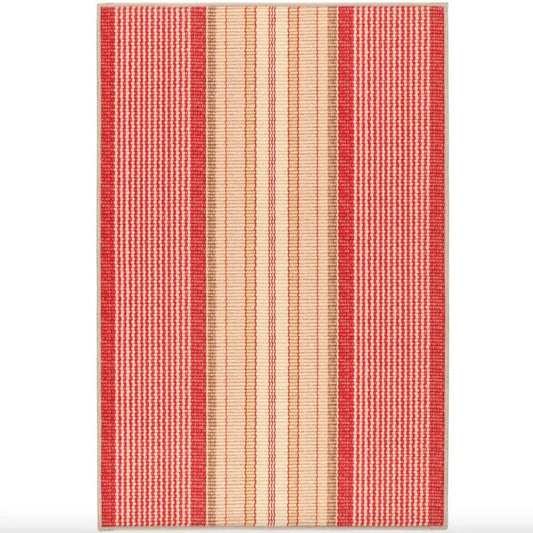 Framboise Ticking Multi Machine Washable Rug WASHABLE 