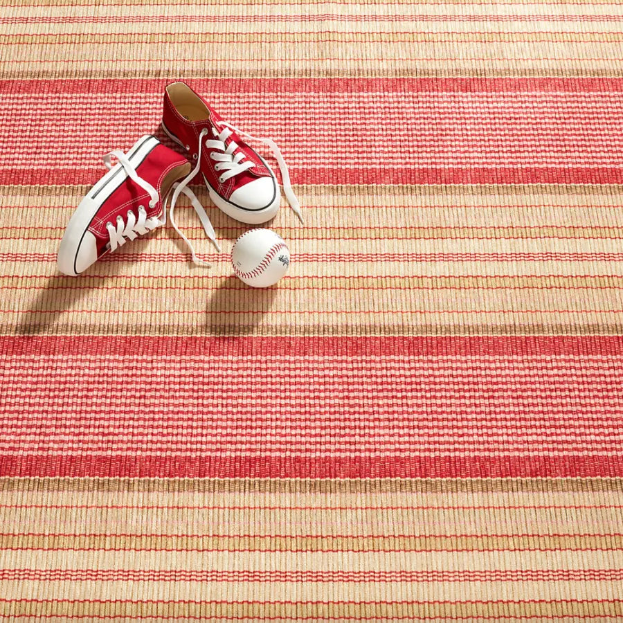 Framboise Ticking Multi Machine Washable Rug WASHABLE 