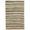 Francisco Green Handwoven Cotton Rug Rugs 