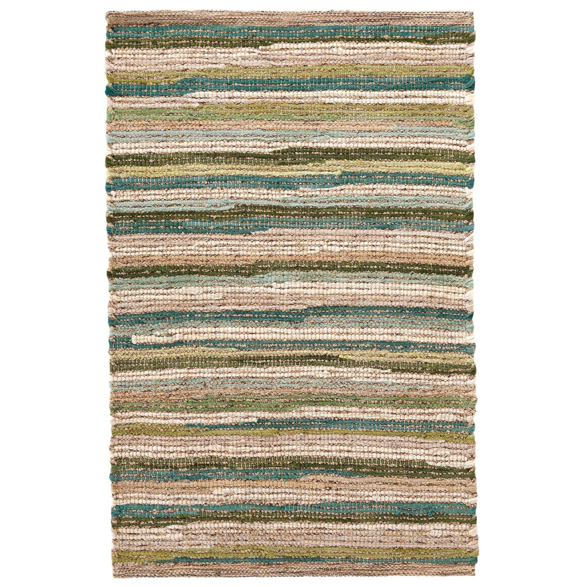 Francisco Green Handwoven Cotton Rug Rugs 