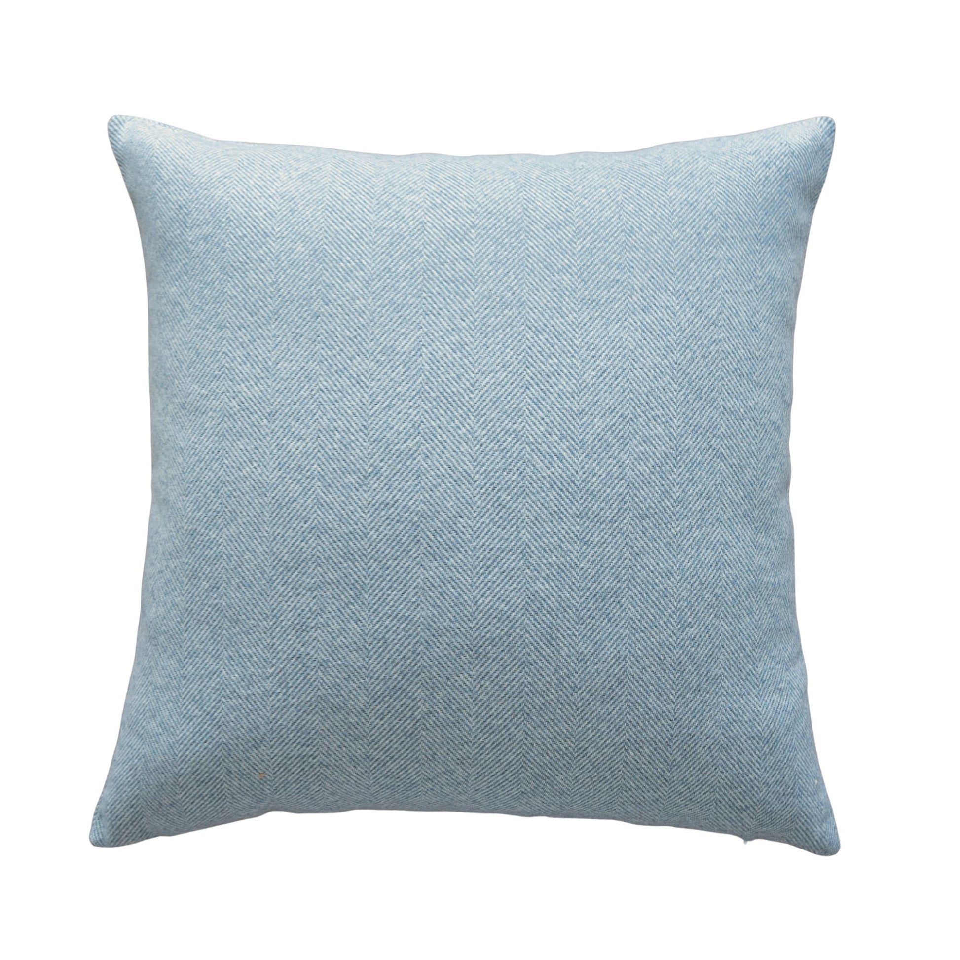 French Blue Herringbone Pillow - 20" Pillows 