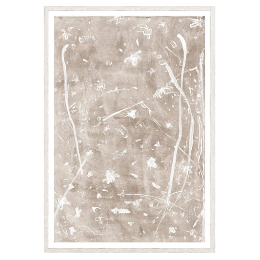 Frond Gestures I- Small Glass Framed Framed Art Taupe 