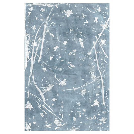 Frond Gestures II- Canvas Framed Art Powder Blue 