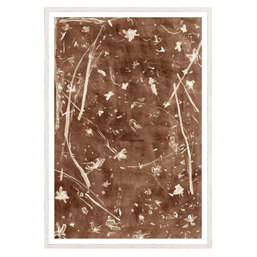 Frond Gestures II- Glass Framed, Small Framed Art Mocha 