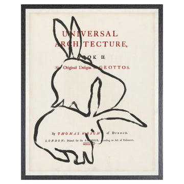Frontispiece- Rabbits, Large Framed Art 