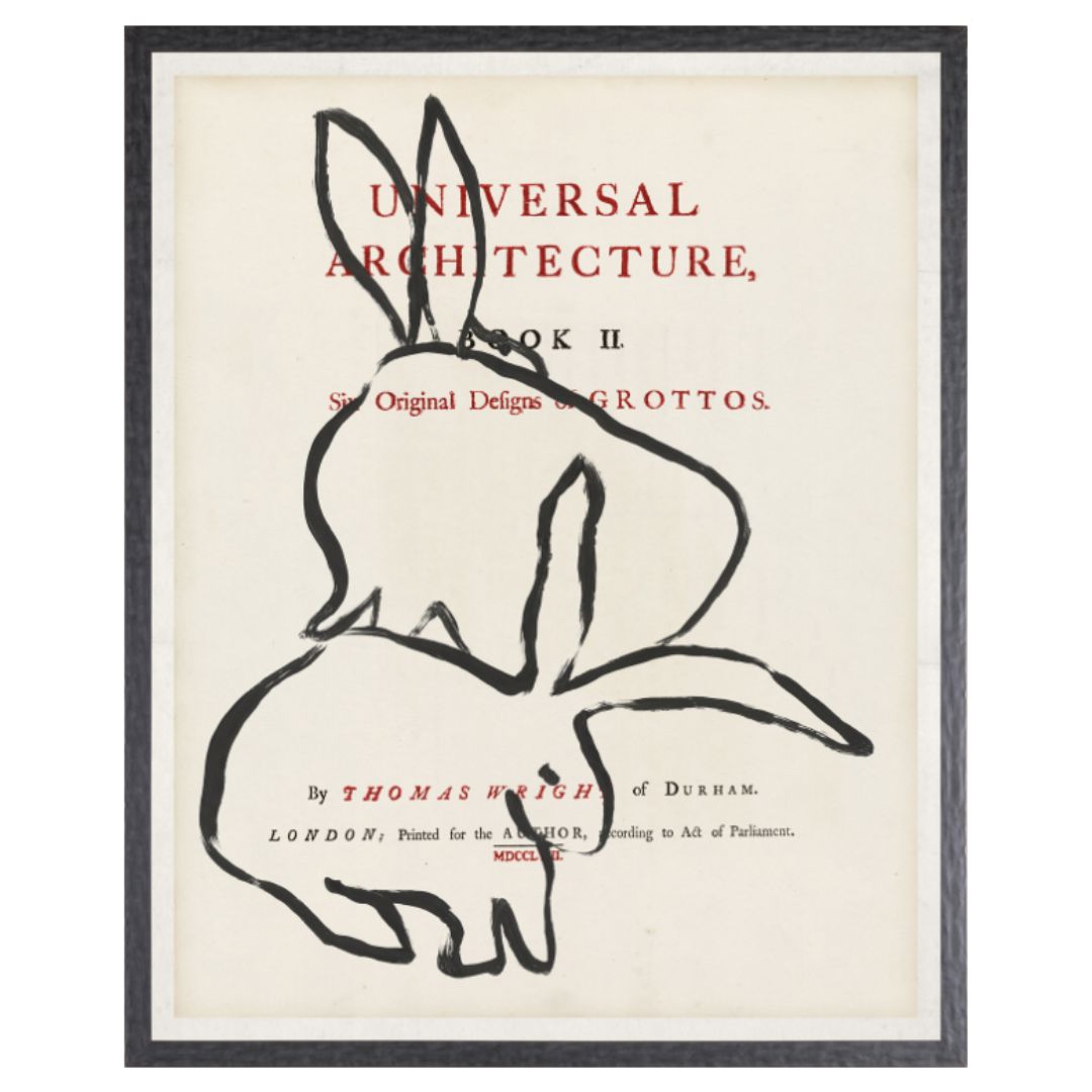 Frontispiece- Rabbits, Small Framed Art 