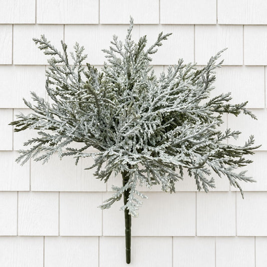 Frosted Cypress Bush 10" Greenery 