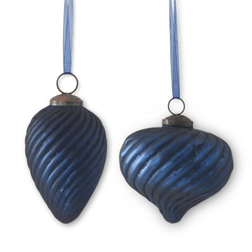 Frosted Glass Blue ornament Objects & Accents 