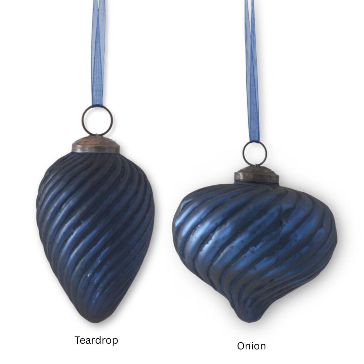 Frosted Glass Blue ornament Objects & Accents 