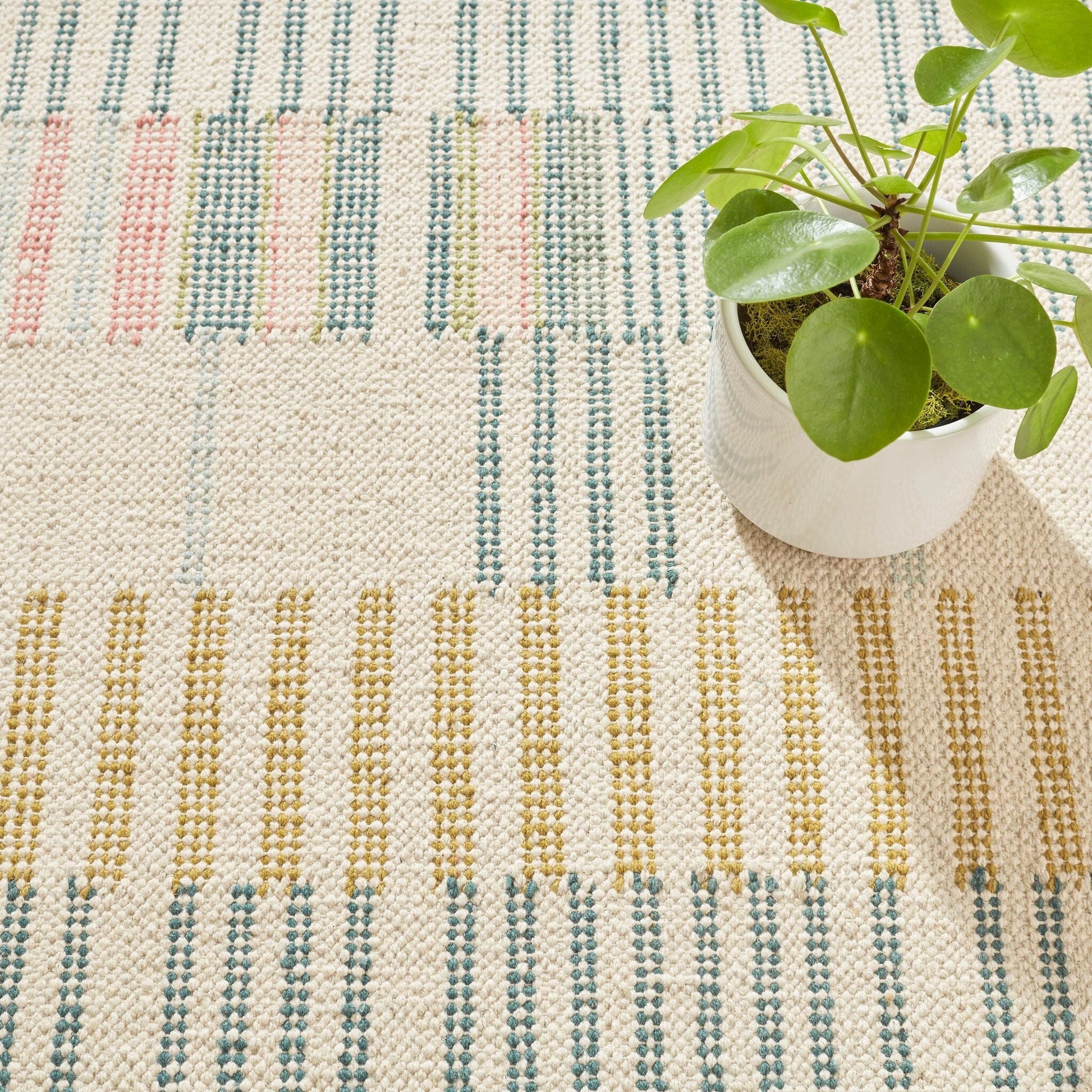 Gemma Juniper Hand Loom Knotted Cotton Rug Rugs 