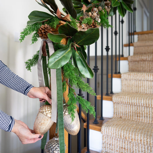 Gingham Olive Ribbon Holiday Decor Objects & Accents 