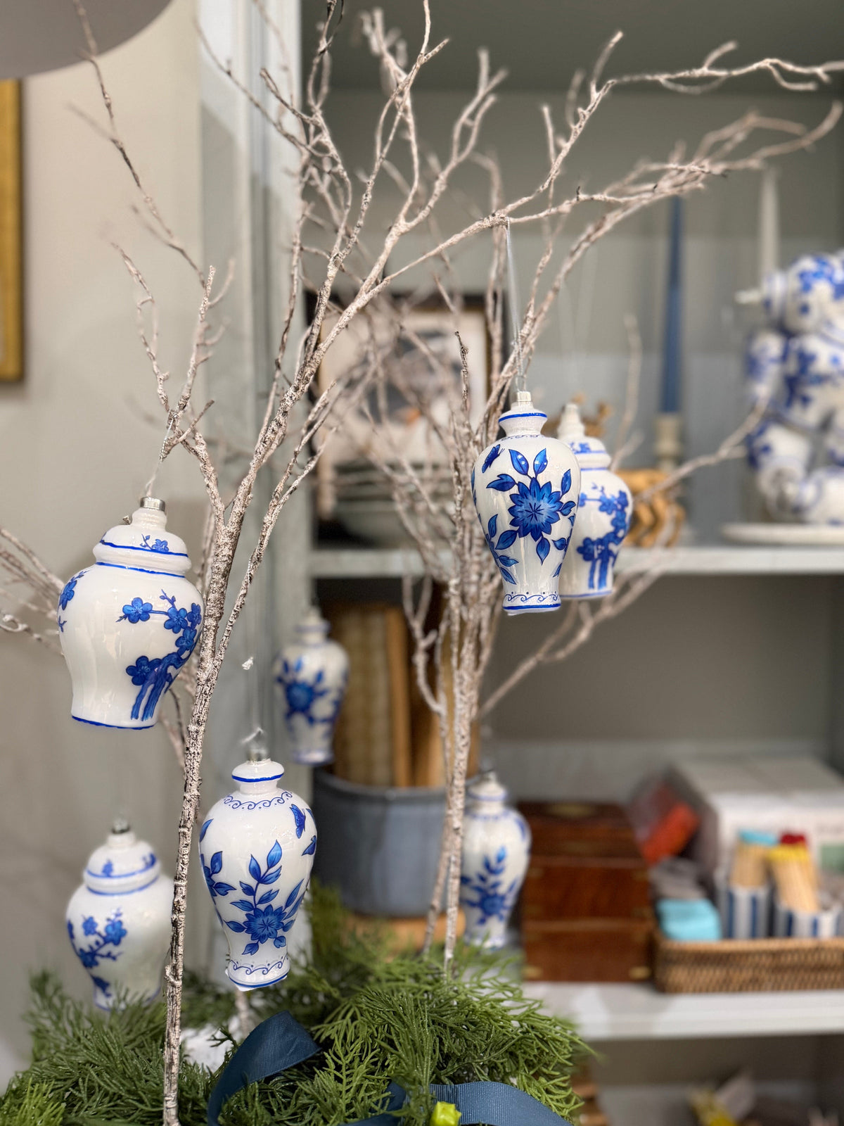Glass Ginger Jar Ornament Objects & Accents 