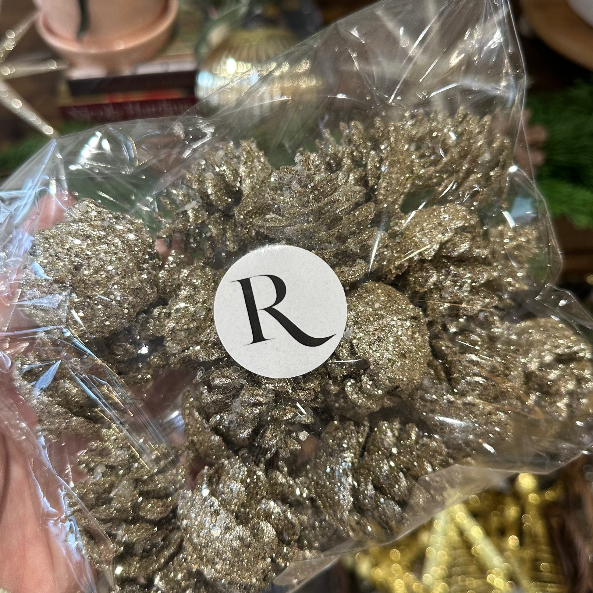 Glittered Pinecones - 24 Objects & Accents 