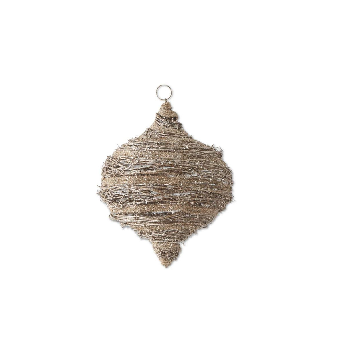 Glittered Rattan and Sisal Onion Ornament Objects & Accents 