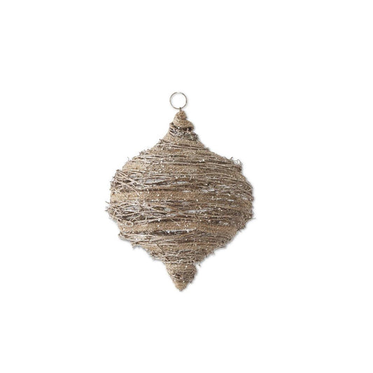 Glittered Rattan and Sisal Onion Ornament Objects & Accents 