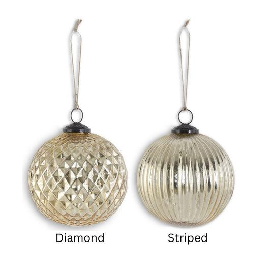 Gold Mercury Glass Ornaments Objects & Accents 