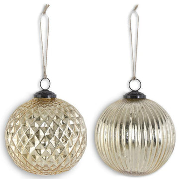 Gold Mercury Glass Ornaments Objects & Accents 