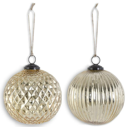 Gold Mercury Glass Ornaments Objects & Accents 