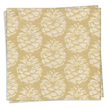 Gold Pinecone - Paviot Dinner Napkins Linens 