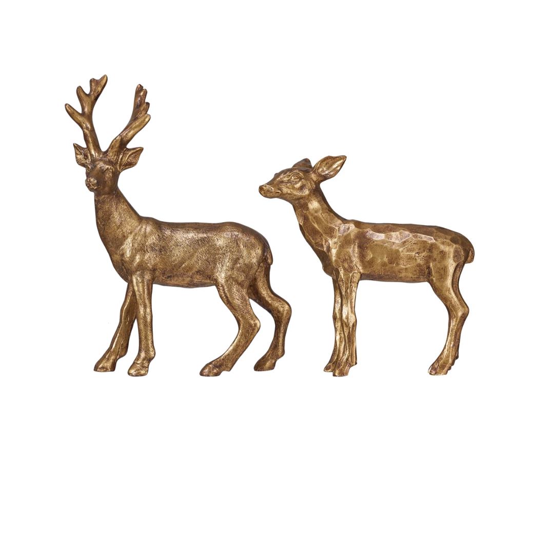 Golden Reindeer (Set of 2) Objects & Accents 