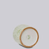 Green and White Scrolling Peony Cachepot Vases & Planters 