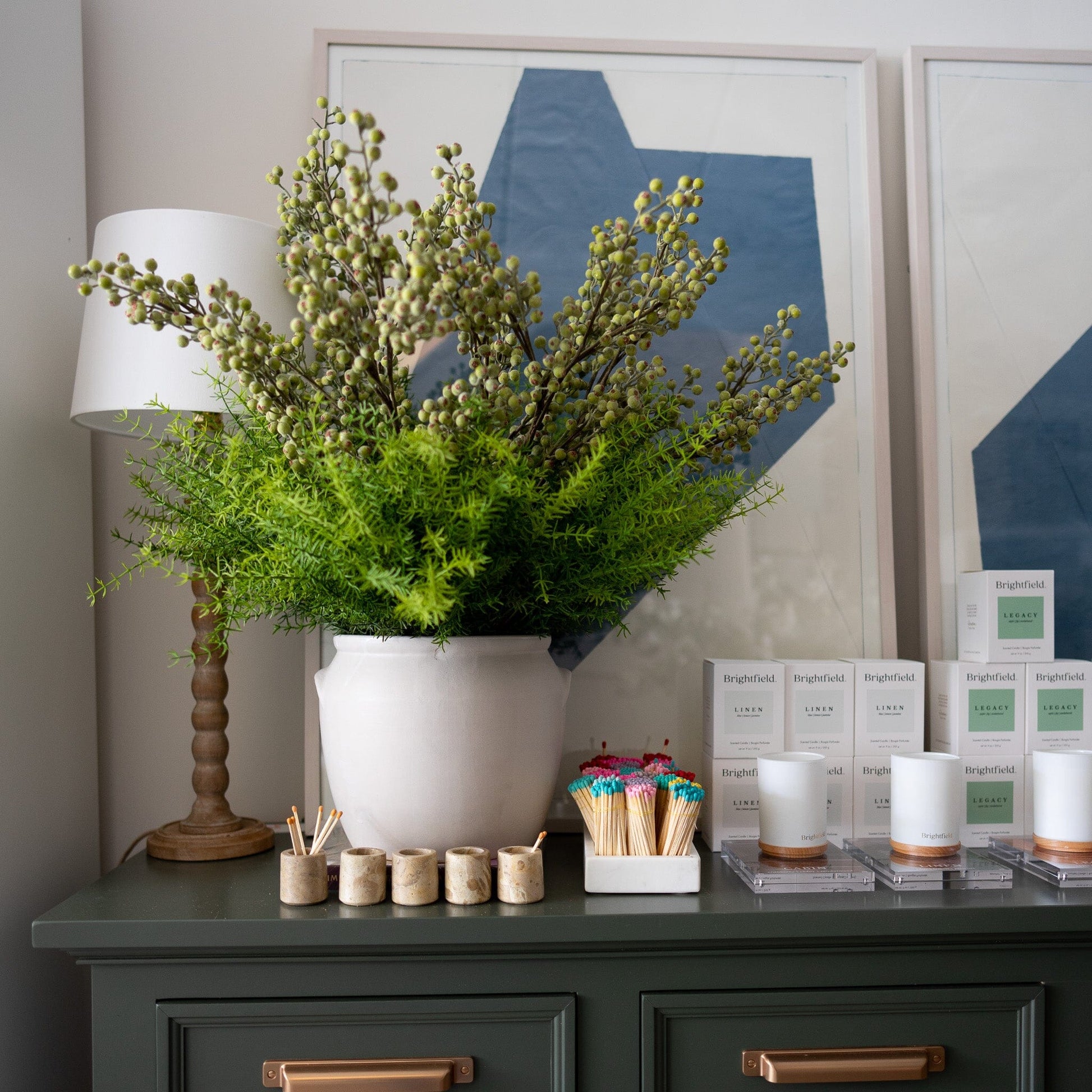 Green Berry Spray Greenery 