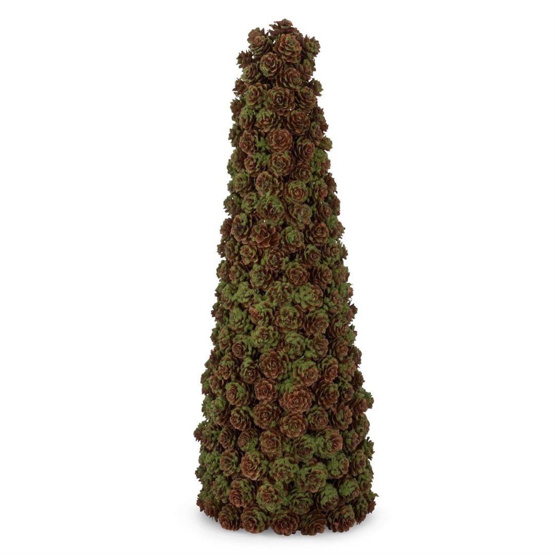 Green & Brown Pinecone Tree Objects & Accents 