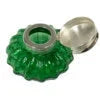 Green Swirl Glass Inkwell & Lid Objects & Accents 