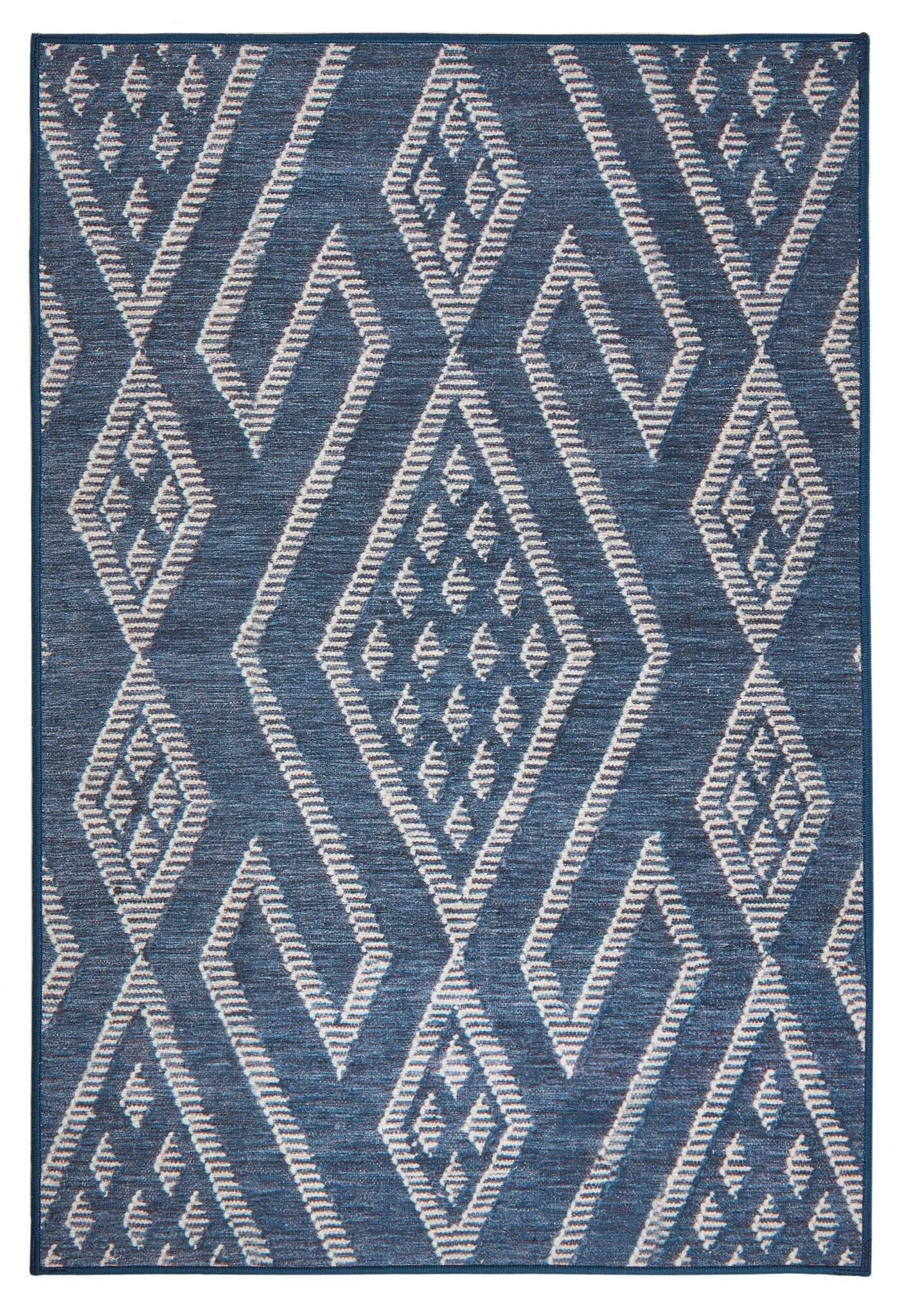 Guthrie Navy Machine Washable Rug Rugs 