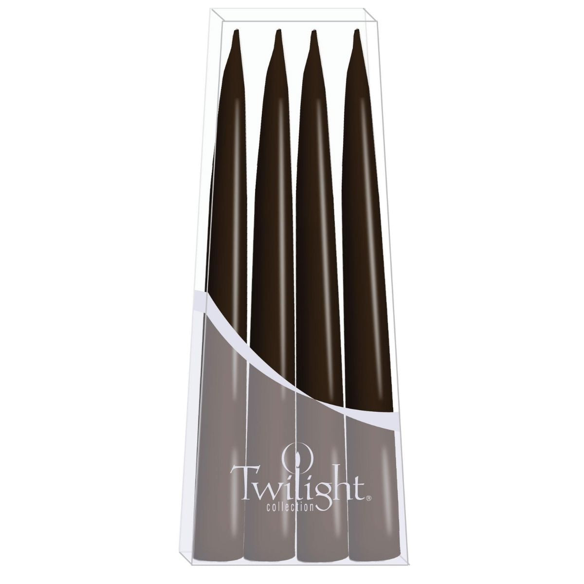 Hand-Dipped Danish Tapers - Dark Brown - Set of 4 Candles & Home Fragrance 