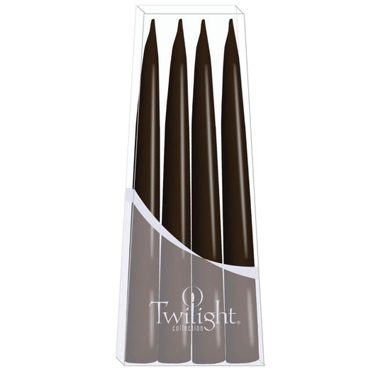 Hand-Dipped Danish Tapers - Dark Brown - Set of 4 Candles & Home Fragrance 