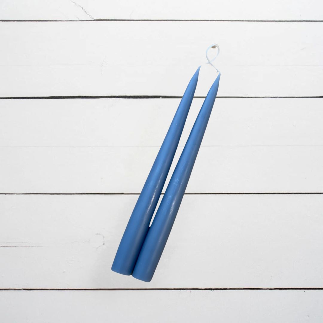 Hand-Dipped Danish Tapers - Wedgewood Blue Objects & Accents 