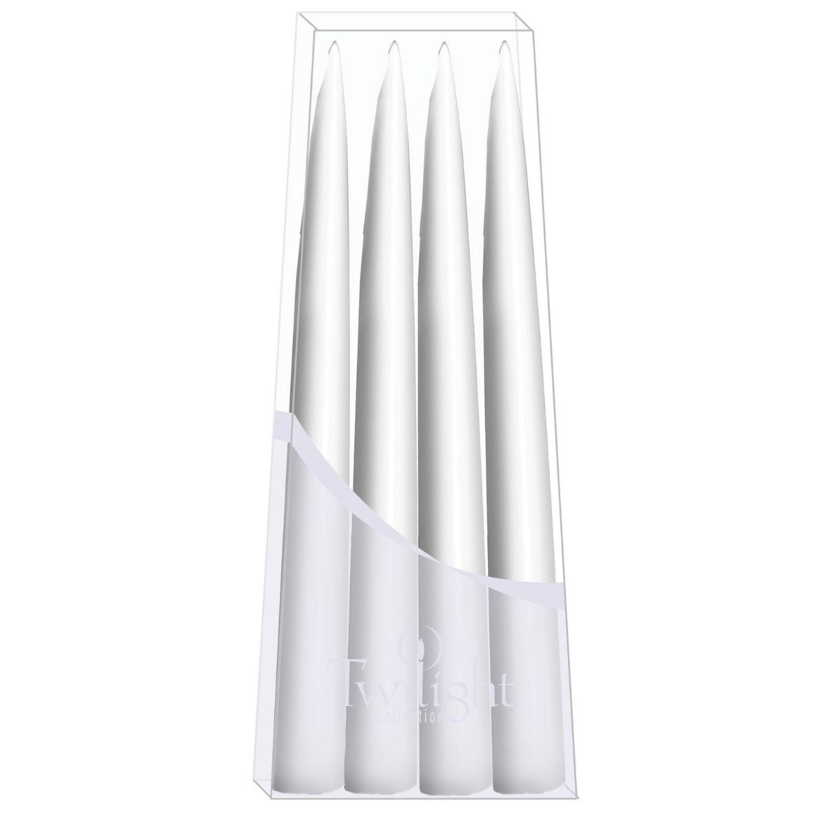Hand-Dipped Danish Tapers - White - Set of 4 Candles & Home Fragrance 
