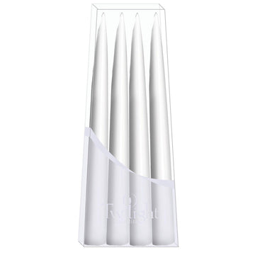 Hand-Dipped Danish Tapers - White - Set of 4 Candles & Home Fragrance 