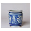Hand Painted Floral Blue and White Porcelain Cachepot Vases, Planters & Jars 