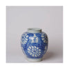 Hand Painted Floral Blue and White Porcelain Globe Vases, Planters & Jars 