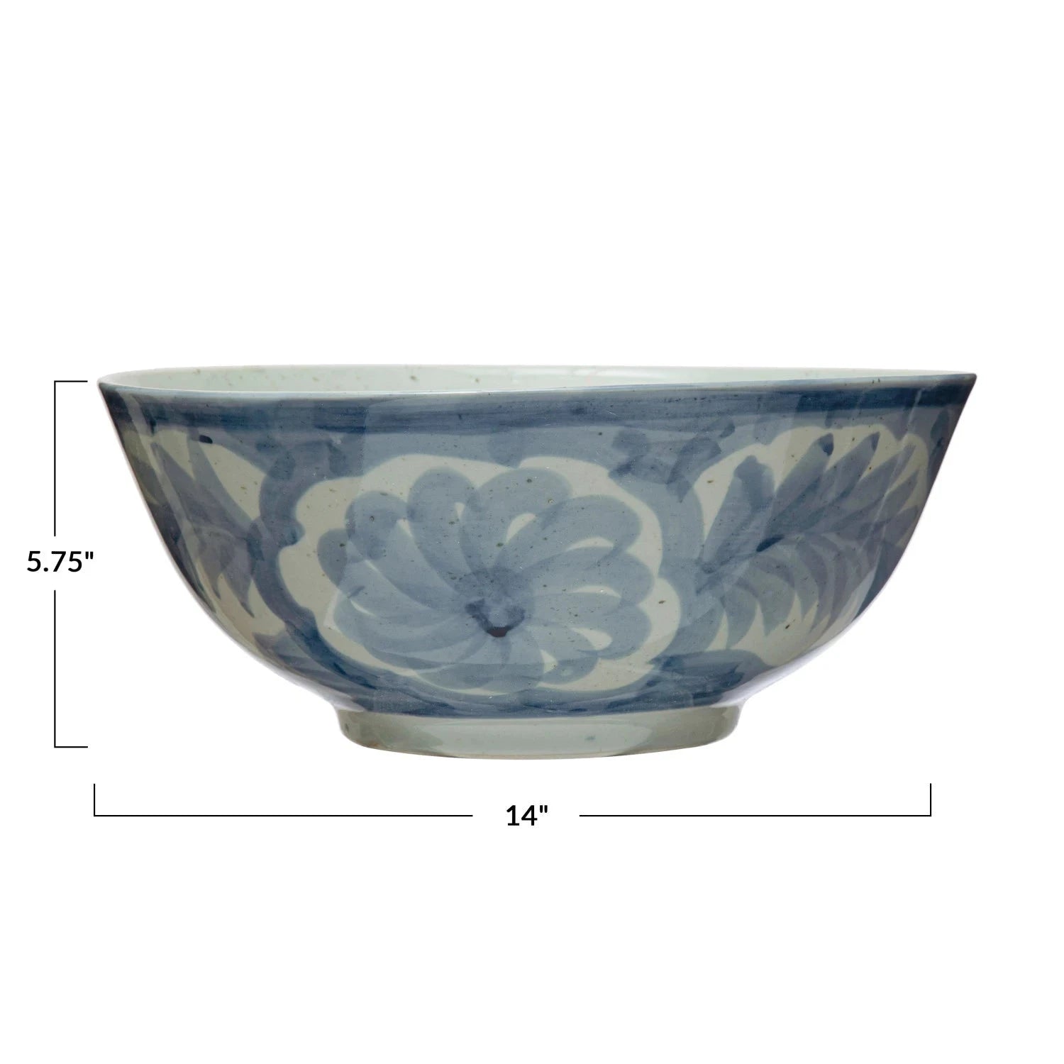 Hand-Painted Stoneware Bowl Kitchen 