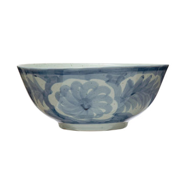 Hand-Painted Stoneware Bowl Kitchen 