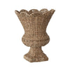 Hand-Woven Rattan Scalloped Urn Vases & Planters 