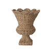Hand-Woven Rattan Scalloped Urn Vases & Planters 