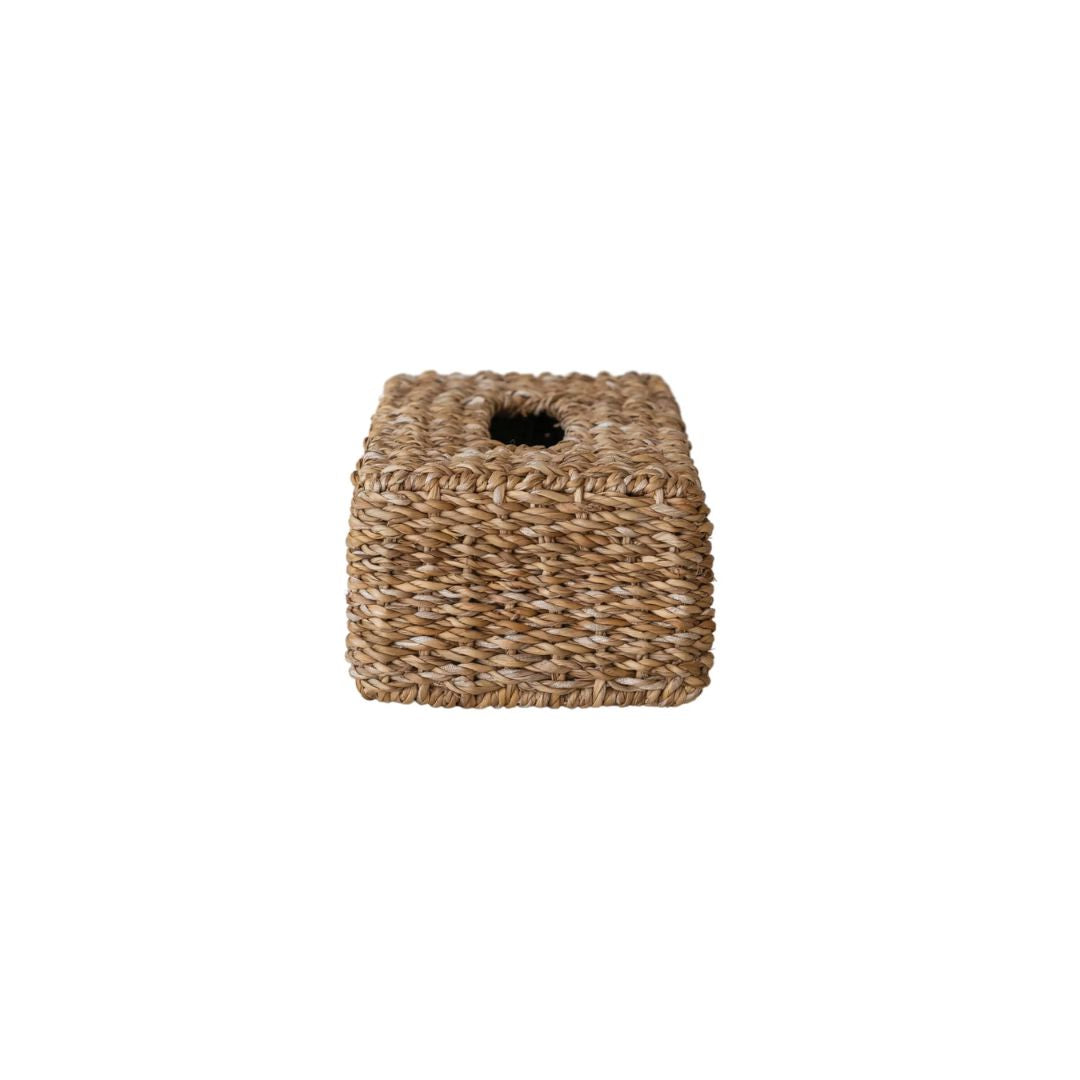 Hand Woven Seagrass Tissue Box Cover Bath and Vanity 